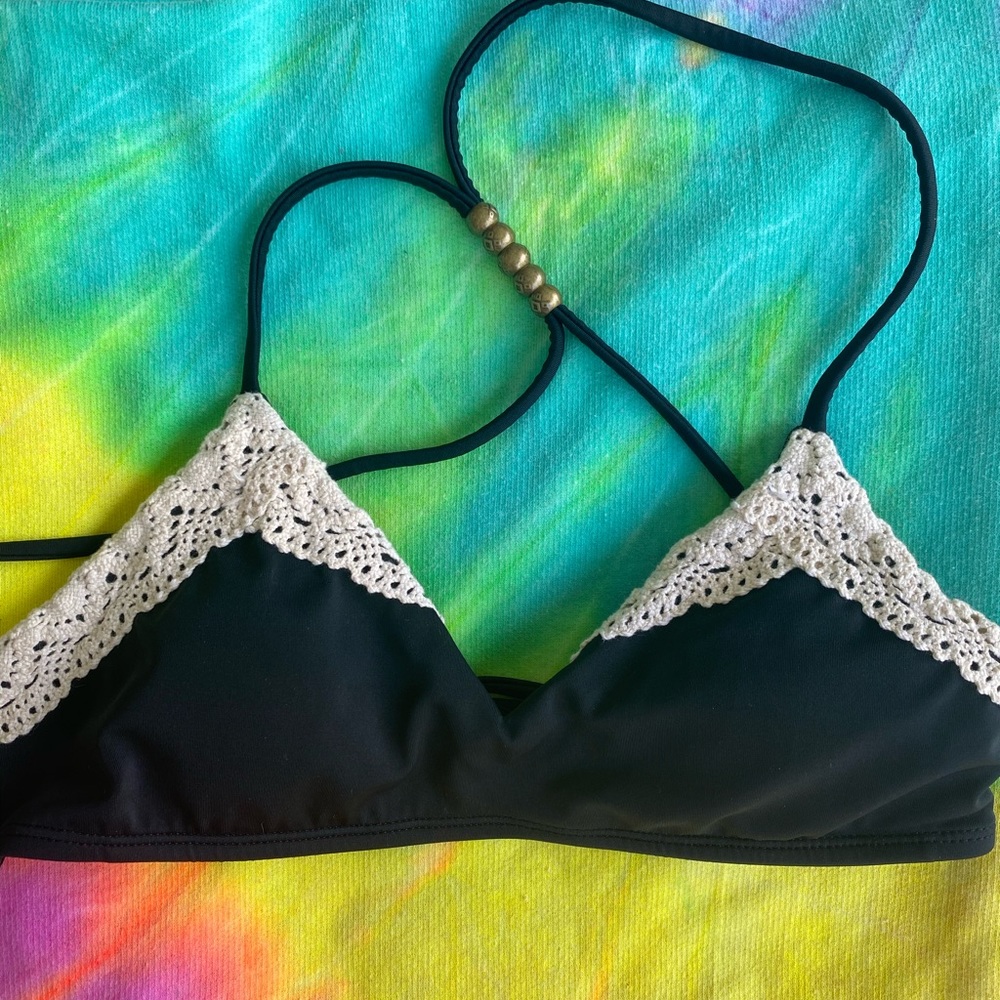 Navy blue bikini top